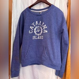 Purple/blue Catalina Island sweatshirt with front pocket
